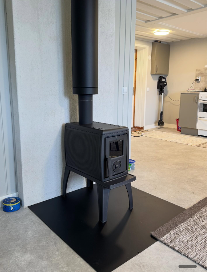 Kamin monterad hos kund